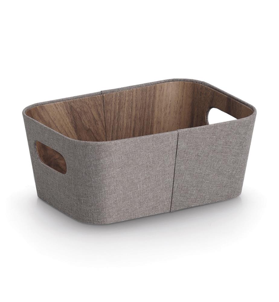 Aufbewahrungsbox, Pappe/Polyester, braun