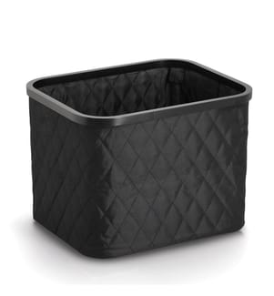 Aufbewahrungskorb, Polyester/Bambus, schwarz