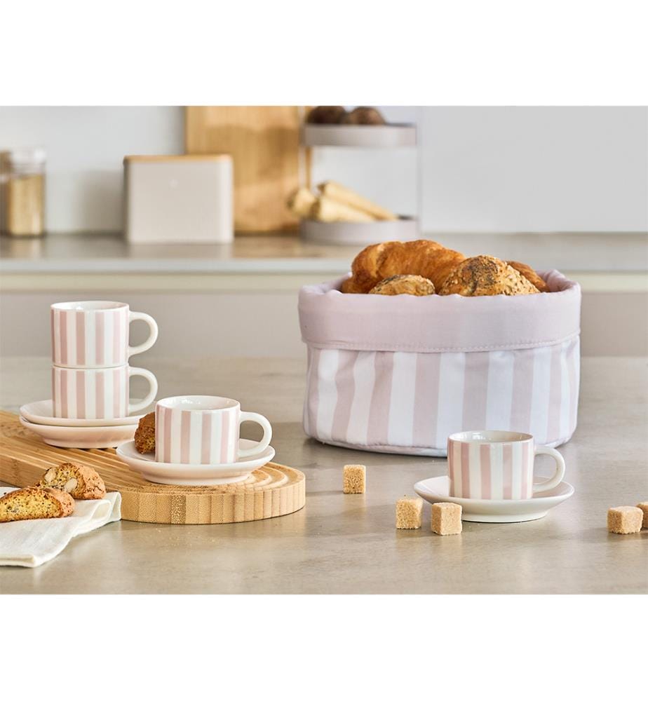 Brotbeutel "Stripes", wendbar, Baumwolle/Polyester