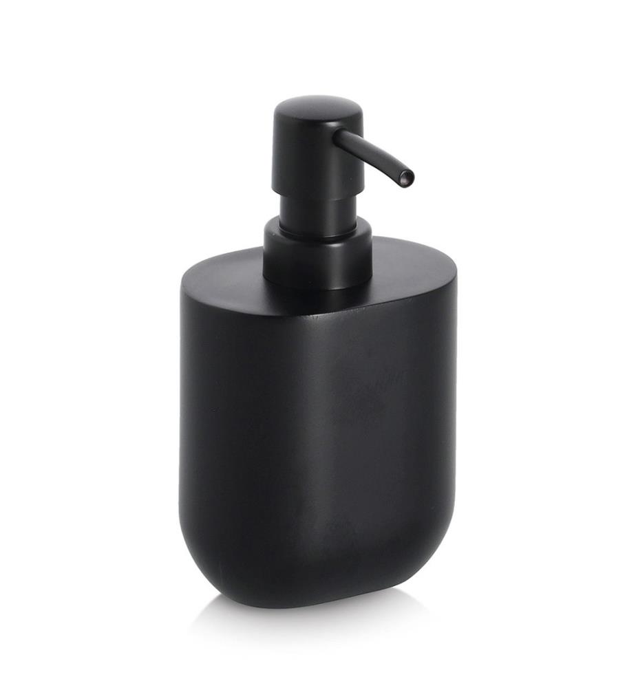 Seifenspender, Polyresin/Kunststoff, schwarz
