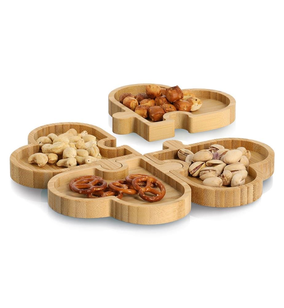 Snackteller "Hearts", Bambus