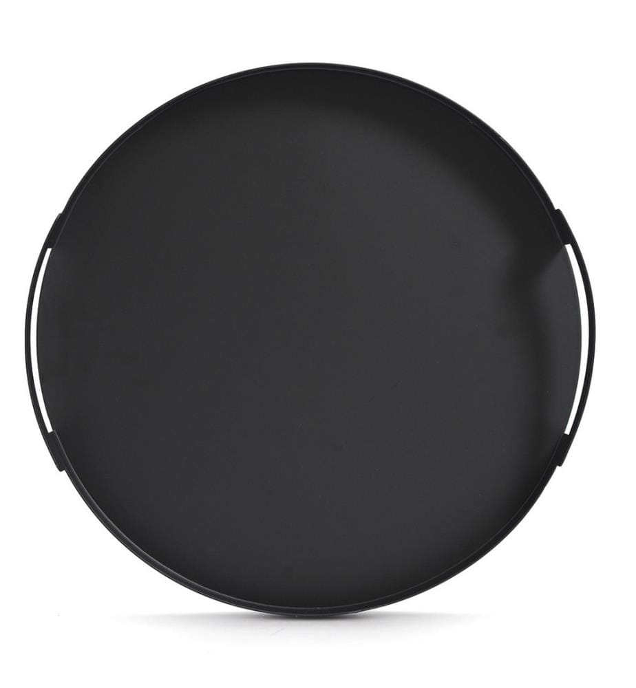Serviertablett, Metall, schwarz
