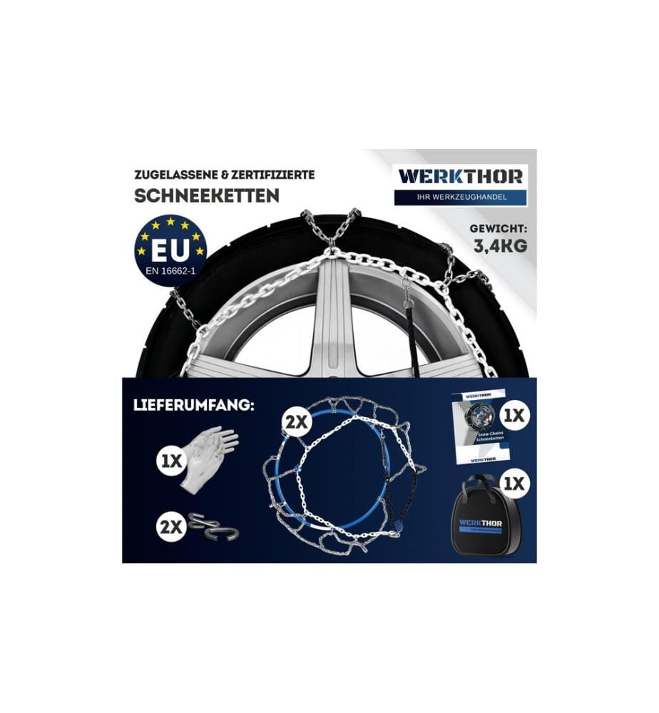 Werkthor - Stahlschneekette WT 110 2er Set