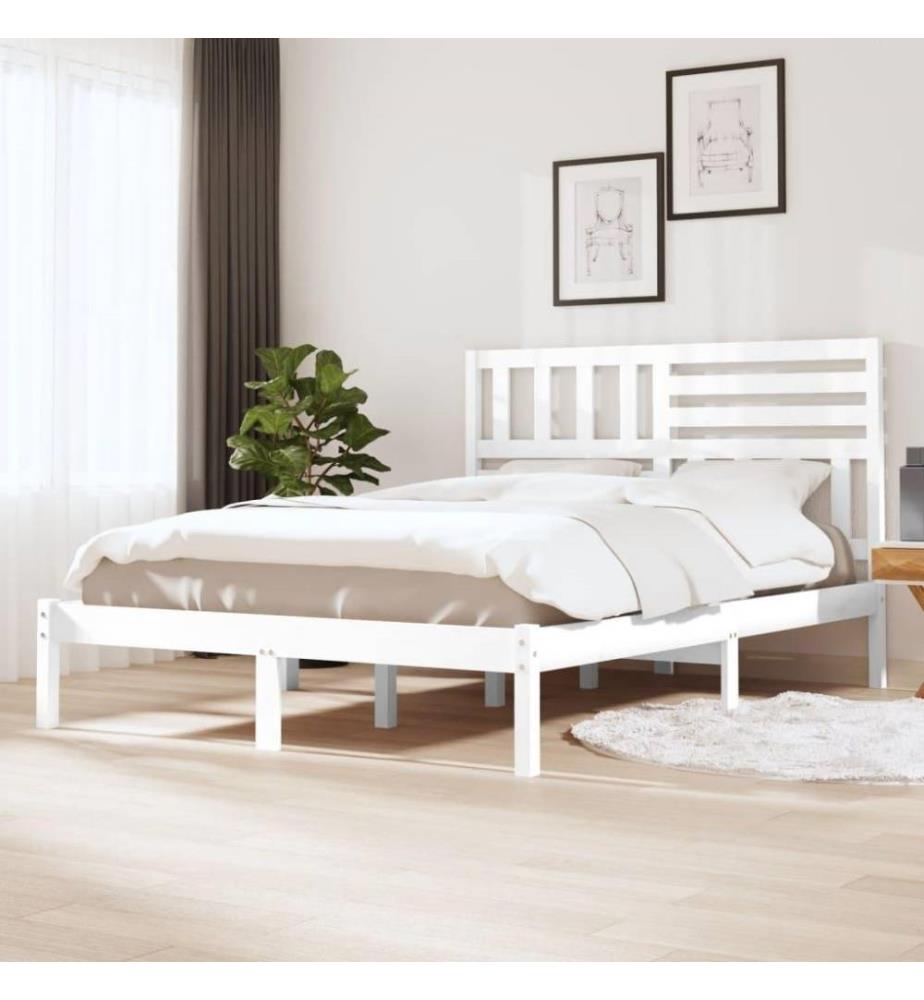 Massivholzbett Weiss Kiefer 120x200 cm