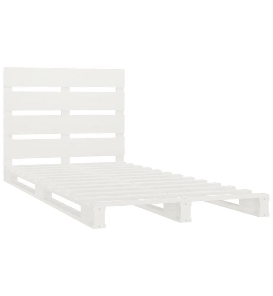 Massivholzbett Weiss 75x190 cm Kiefer 2FT6 Small Single