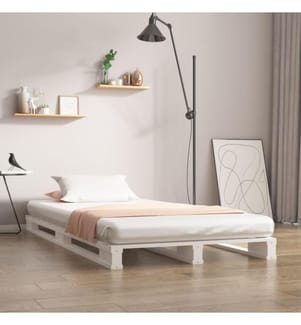 Massivholzbett Weiss 75x190 cm Kiefer 2FT6 Small Single