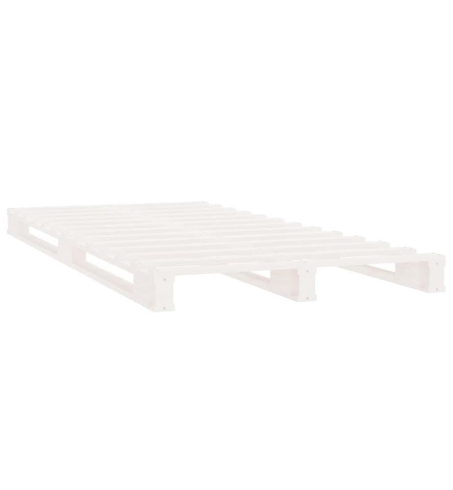 Massivholzbett Weiss 75x190 cm Kiefer 2FT6 Small Single