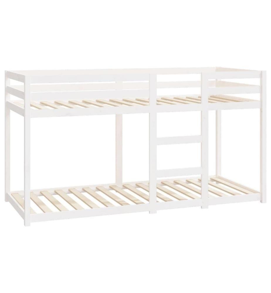 Lit superposé Blanc 80x200 cm Bois de pin massif