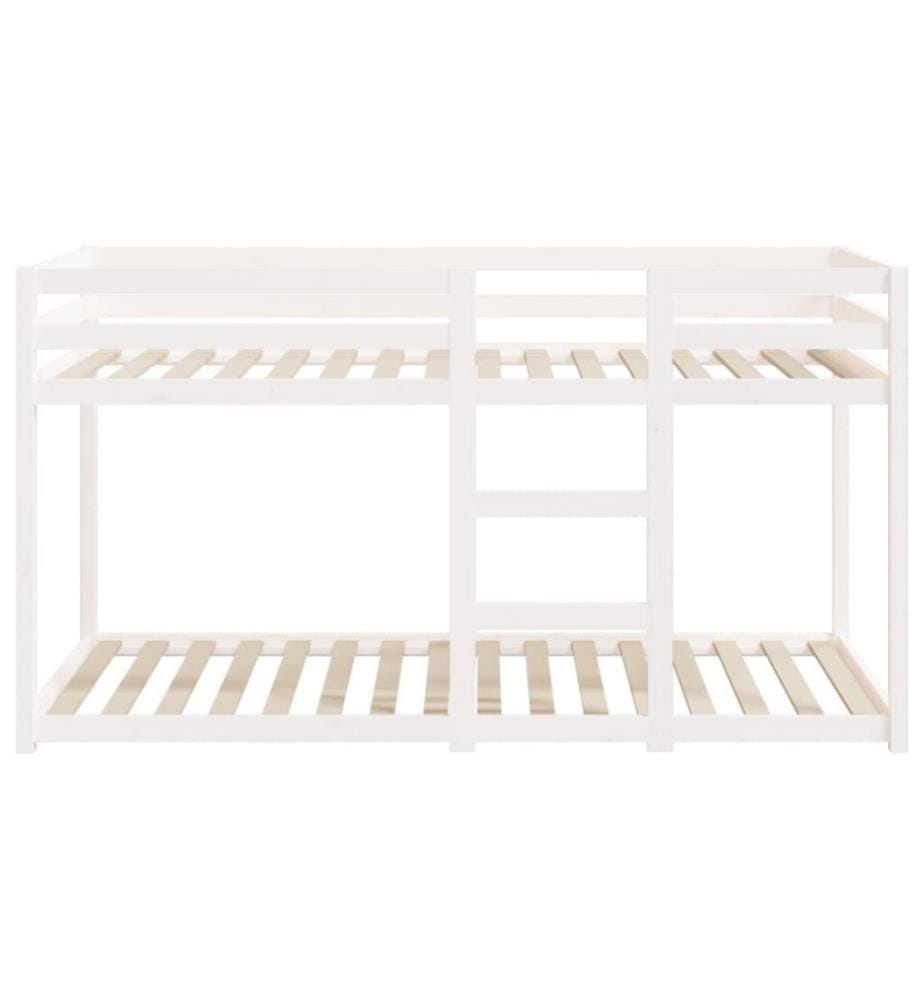 Lit superposé Blanc 80x200 cm Bois de pin massif