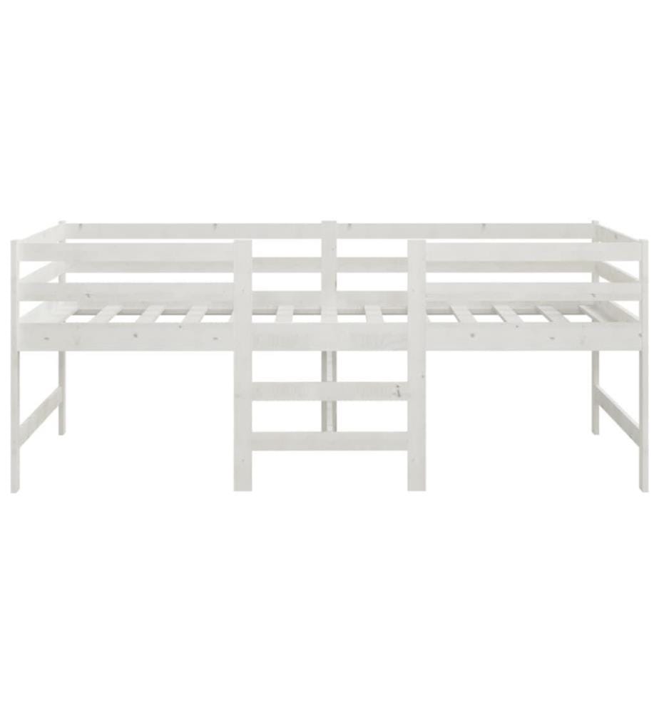 Massivholzbett Weiss 90x200 cm Kiefer