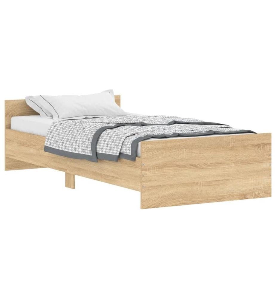 Bettgestell Sonoma-Eiche 90x200 cm Holzwerkstoff