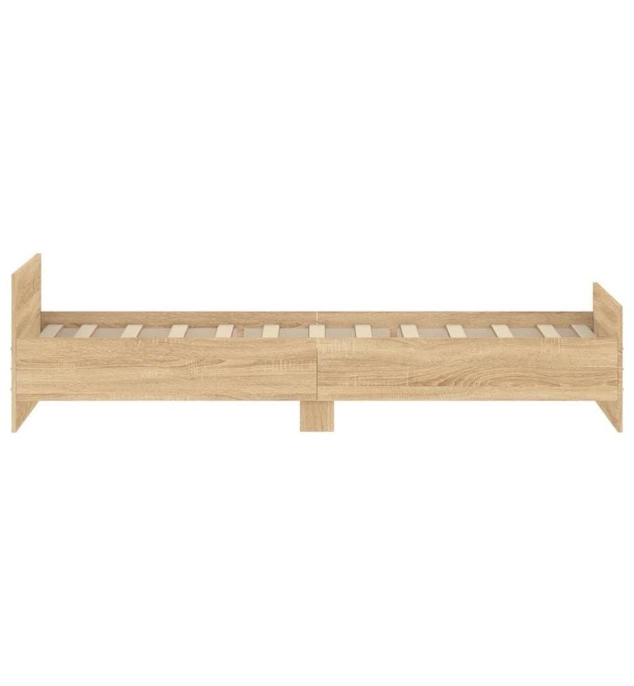 Bettgestell Sonoma-Eiche 90x200 cm Holzwerkstoff