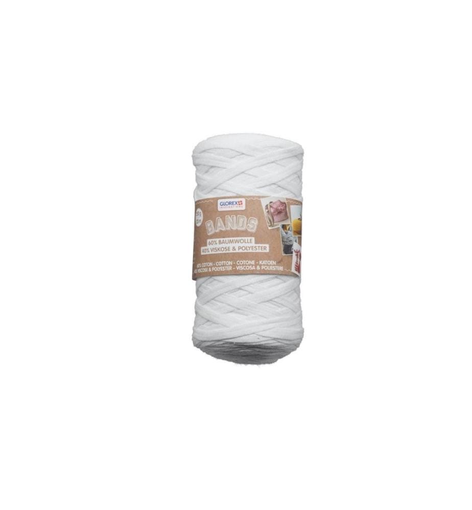 GLOREX - Wolle Makramee Bands 250 g, Weiss