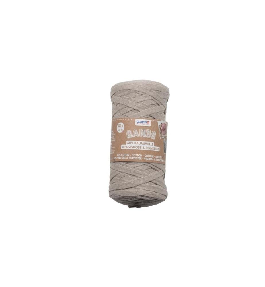 GLOREX - Wolle Makramee Bands 250 g, Beige