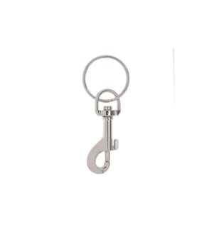 GLOREX - Schlüsselanhänger mit Karabiner, Ø 30 mm, Silber