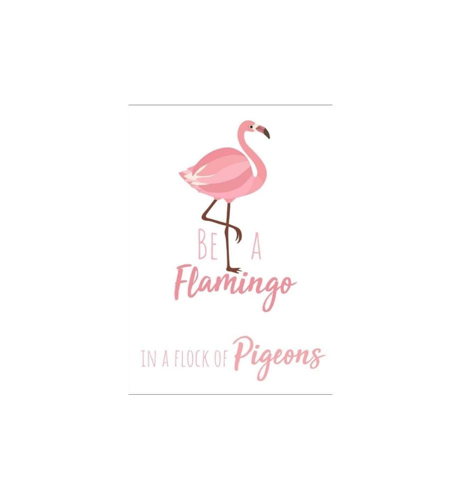 GLOREX - Motivkarte inkl. Freundschaftsband Flamingo