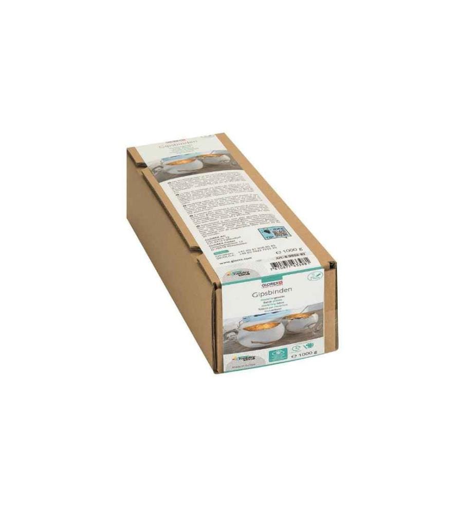 GLOREX - Gipsbinden Weiss 5 m x 10 cm, 5 Rollen, 1 kg