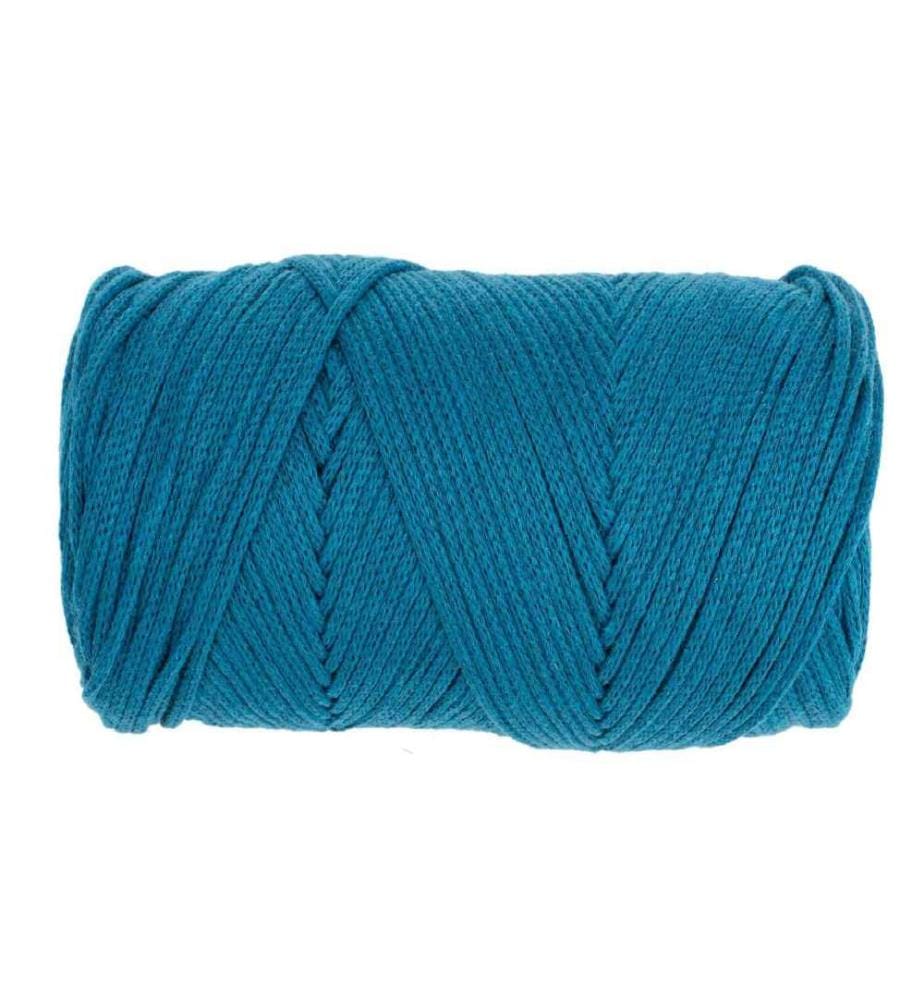 GLOREX - Wolle Makramee Cotton 2 mm, 250g, Türkis