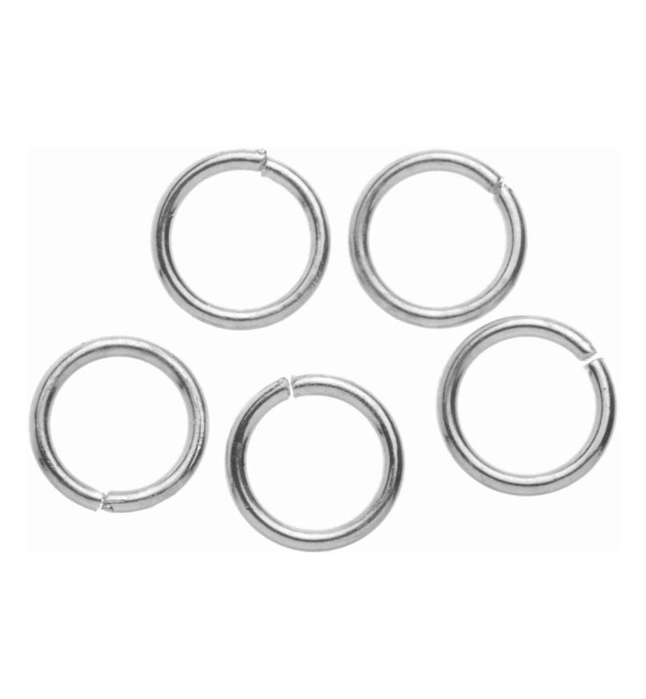GLOREX - Biegering Zwischenringe 8 mm, 20 Stück, Silber