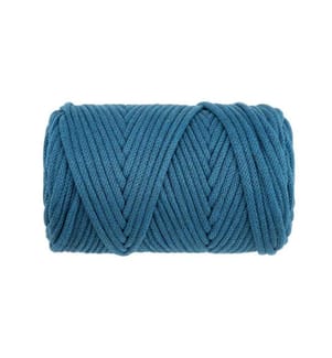 GLOREX - Wolle Makramee Cord gewebt 70 m x 3 mm, 250g, Türkis