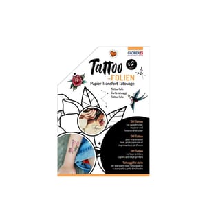 GLOREX - Tattoopapier Tattoo-Folie A4, 2 Stück