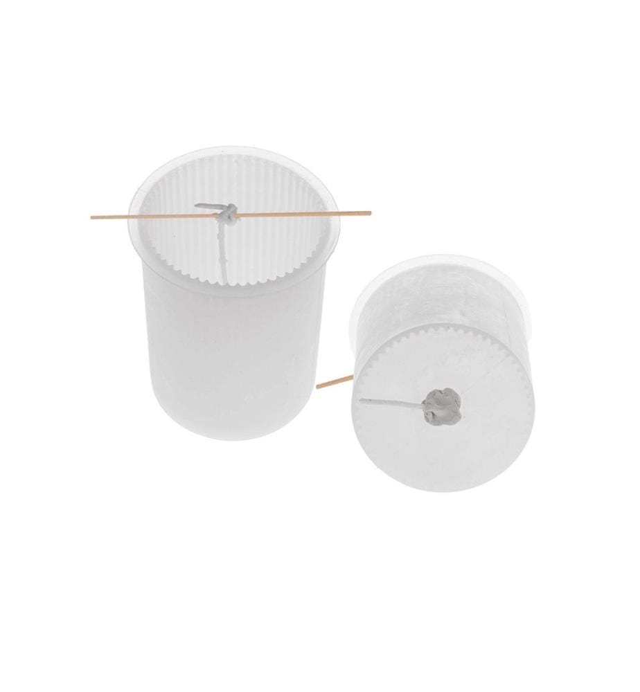 GLOREX - Kerzengiessform Zylinder mit Rillen 7 x 10.5 cm