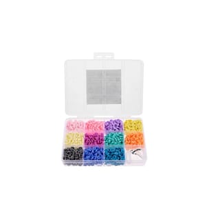 GLOREX - Perlen-Set Heishi 1000 Stück, Pastell