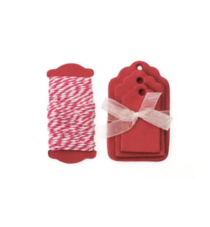 GLOREX - Étiquette pour cadeau Étiquette, rouge