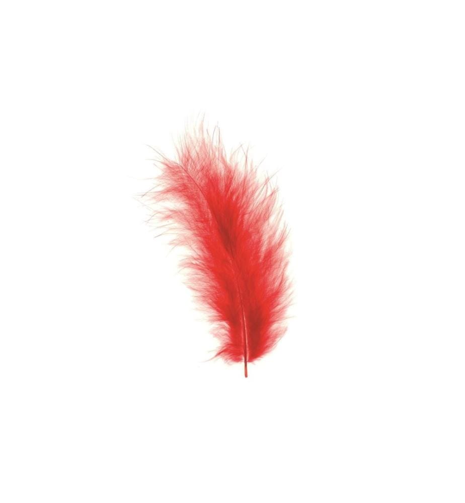 GLOREX - Federn Marabu Rot