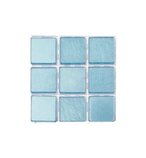 GLOREX - Mosaïques autocollantes Poly-Mosaic 10 mm Bleu clair