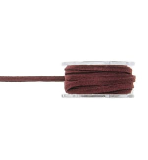 GLOREX - Lederband Velour 3 mm x 2 m, Bordeaux