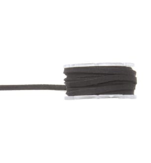 GLOREX - Lederband Velour 3 mm x 2 m, Schwarz