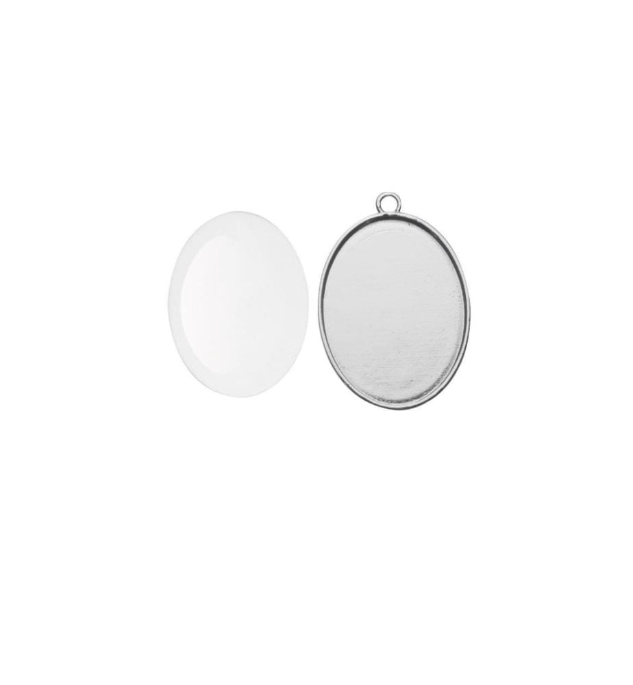 GLOREX - Remorque Cabochon Ovale, 42 x 33 mm