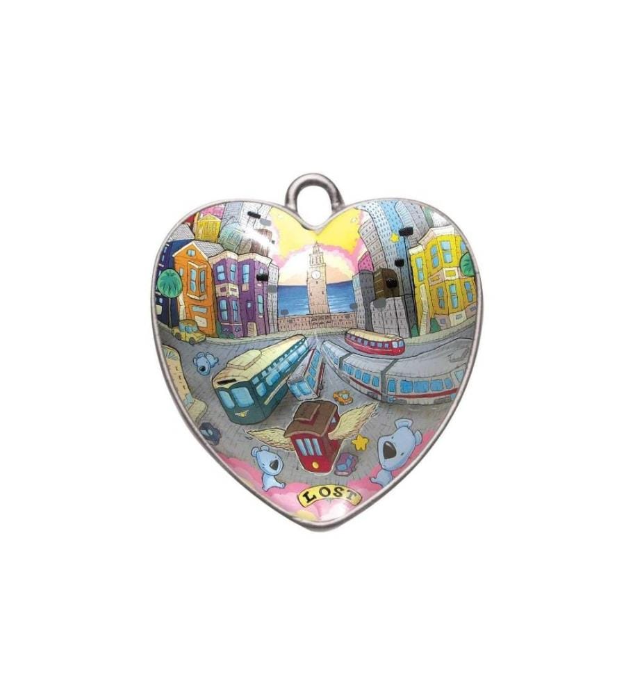 GLOREX - Remorque Cabochon Coeur, 25 x 27 mm