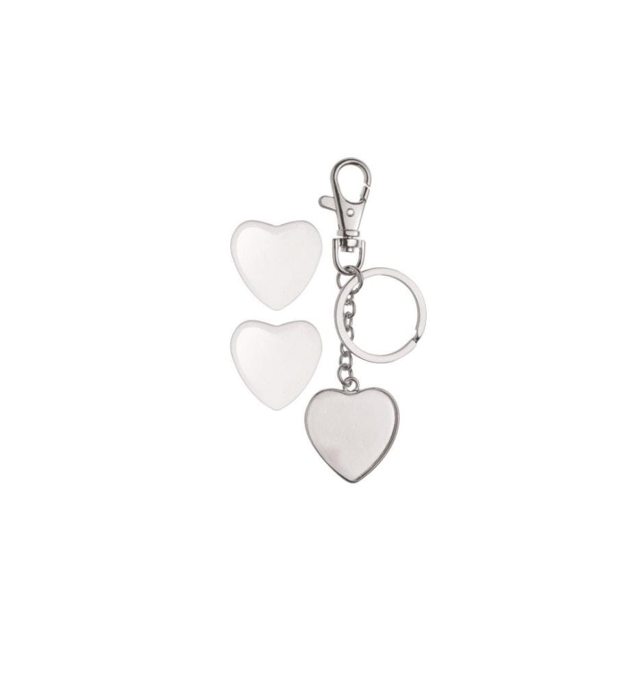 GLOREX - Porte-clés Cabochon Coeur, double face, 32 x 32 mm