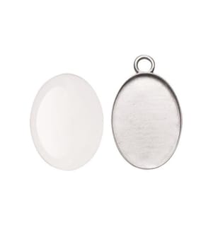 GLOREX - Anhänger Cabochon Oval, 27 x 19 mm