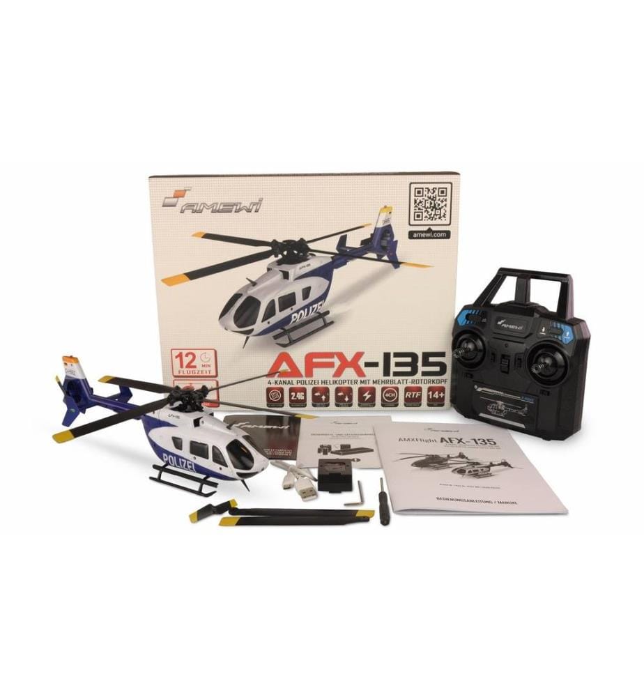 AMEWI - Helikopter AFX-135 Polizei 4-Kanal Singlerotor RTF