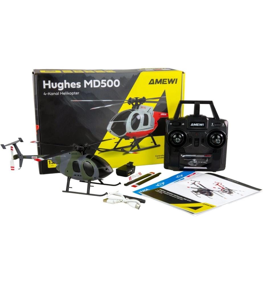 AMEWI - Helikopter Hughes MD500 Militär 4-Kanal 6G RTF