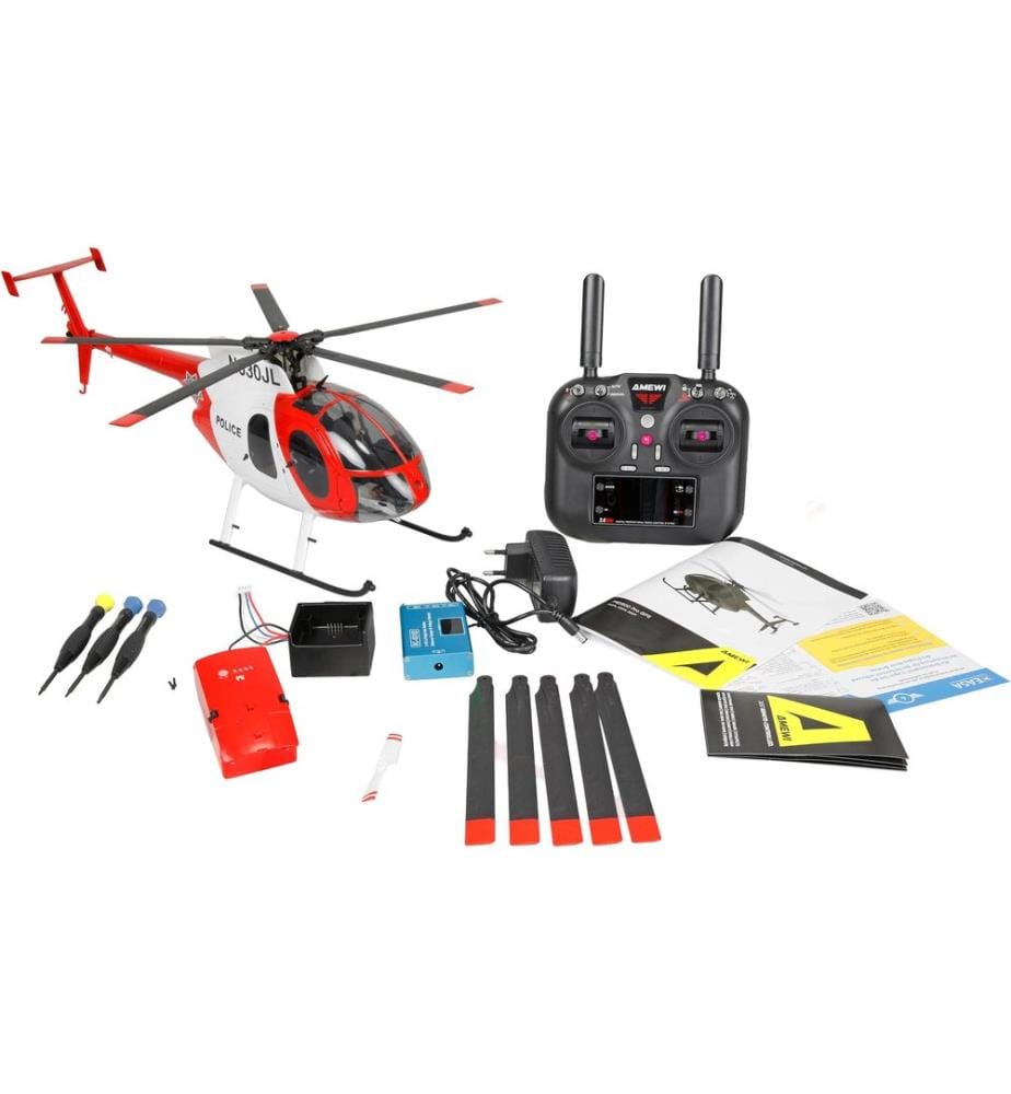 AMEWI - Hélicoptère MD500 Pro GPS Police RTF