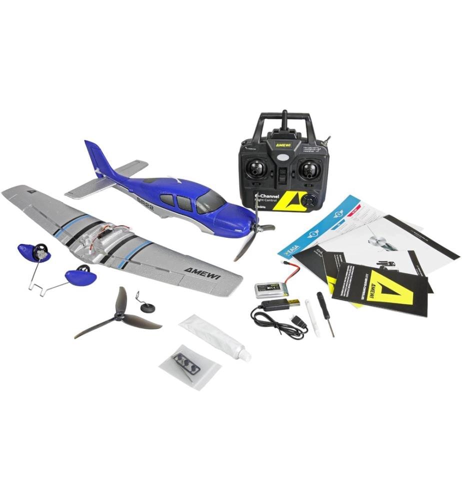 AMEWI - Motorflugzeug Cirrus SR22 520 mm, RTF, Blau