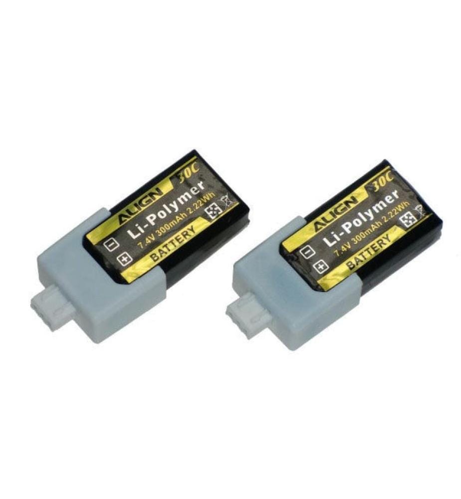 ALIGN - Batterie RC LiPo 300 mAh 7.4 V 30C 2 pièces