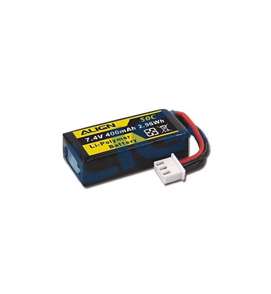ALIGN - Batterie RC LiPo 400 mAh 7.4 V 50C pour T-Rex T15