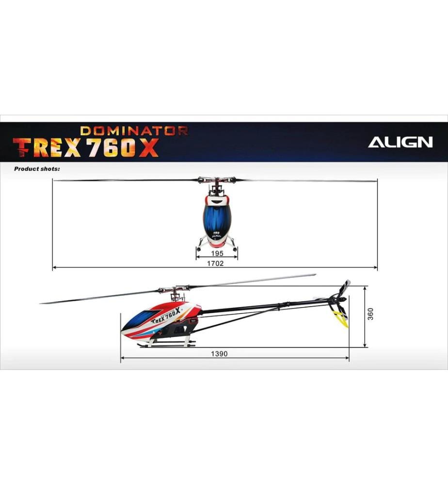 ALIGN - Hélicoptère T-Rex 760X Dominator TOP Super Combo