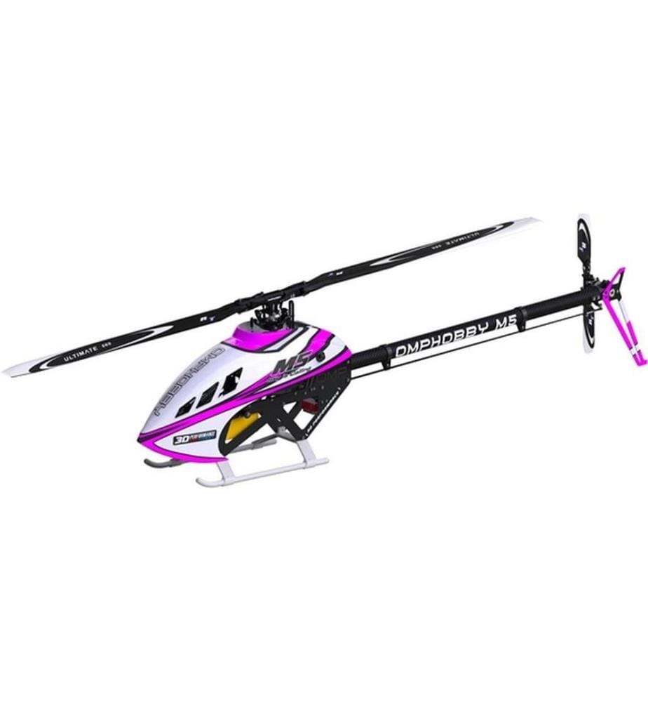 OMPHOBBY - Hélicoptère M5 rose nébuleux Kit de construction et pales de rotor