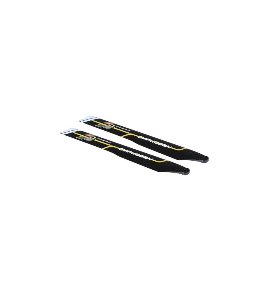 OMPHOBBY - Pales de rotor principal Jaune M2 - Evo