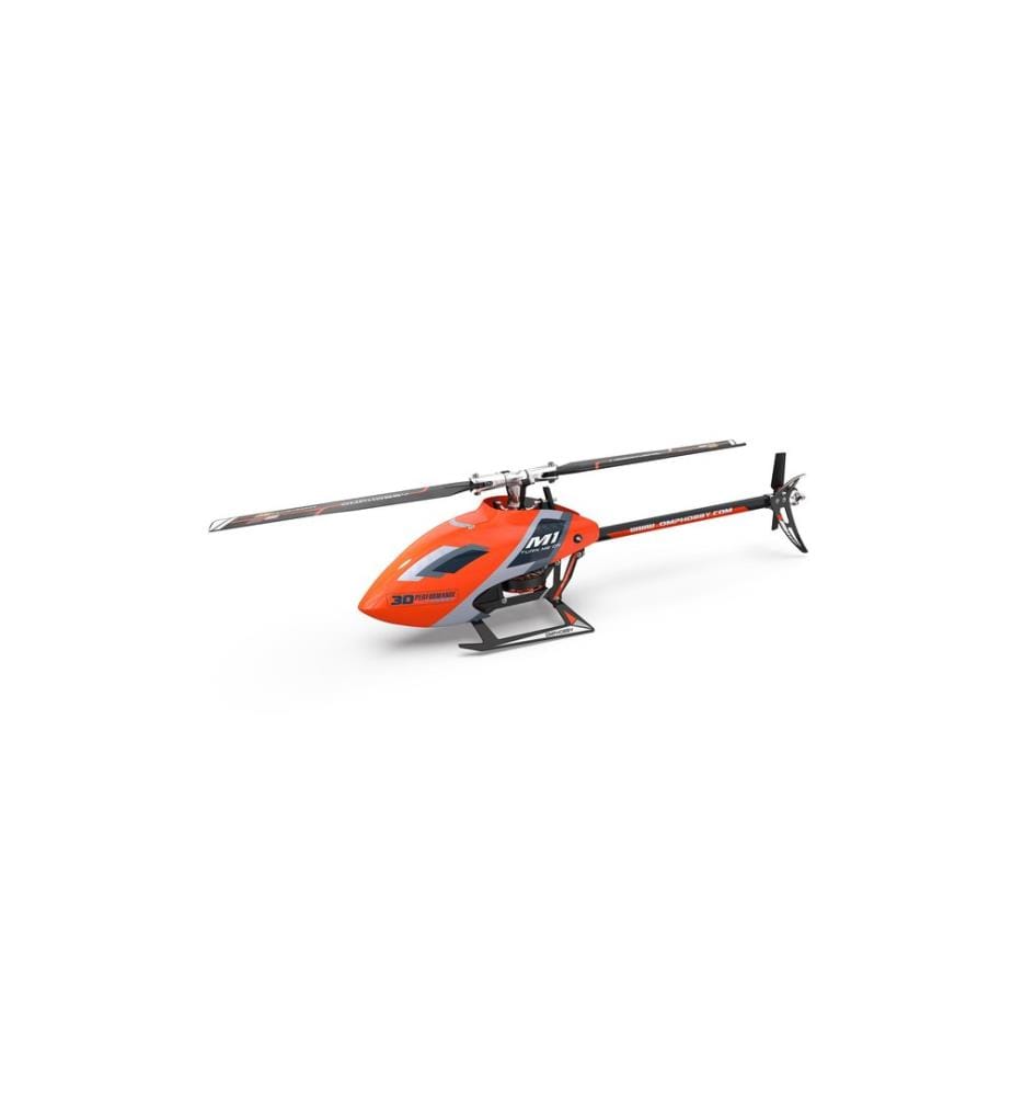OMPHOBBY - Hélicoptère M1 EVO Flybarless, 3D, Orange BNF