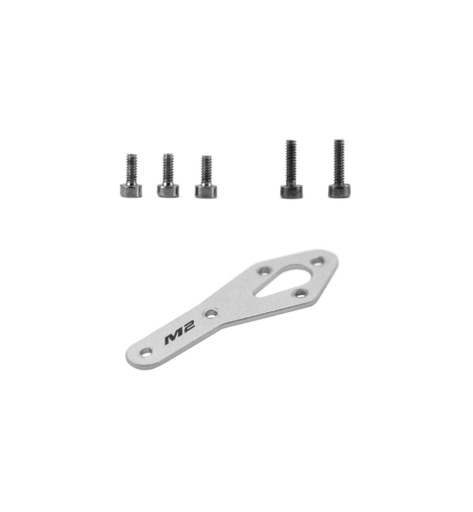 OMPHOBBY - Support moteur arrière Argent M2 - Evo