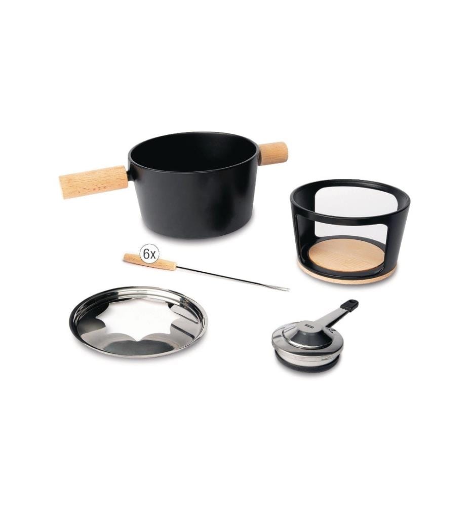 STÖCKLI - Service à fondue à la viande Titlis 8 Pièce/s, Brun clair/Noir
