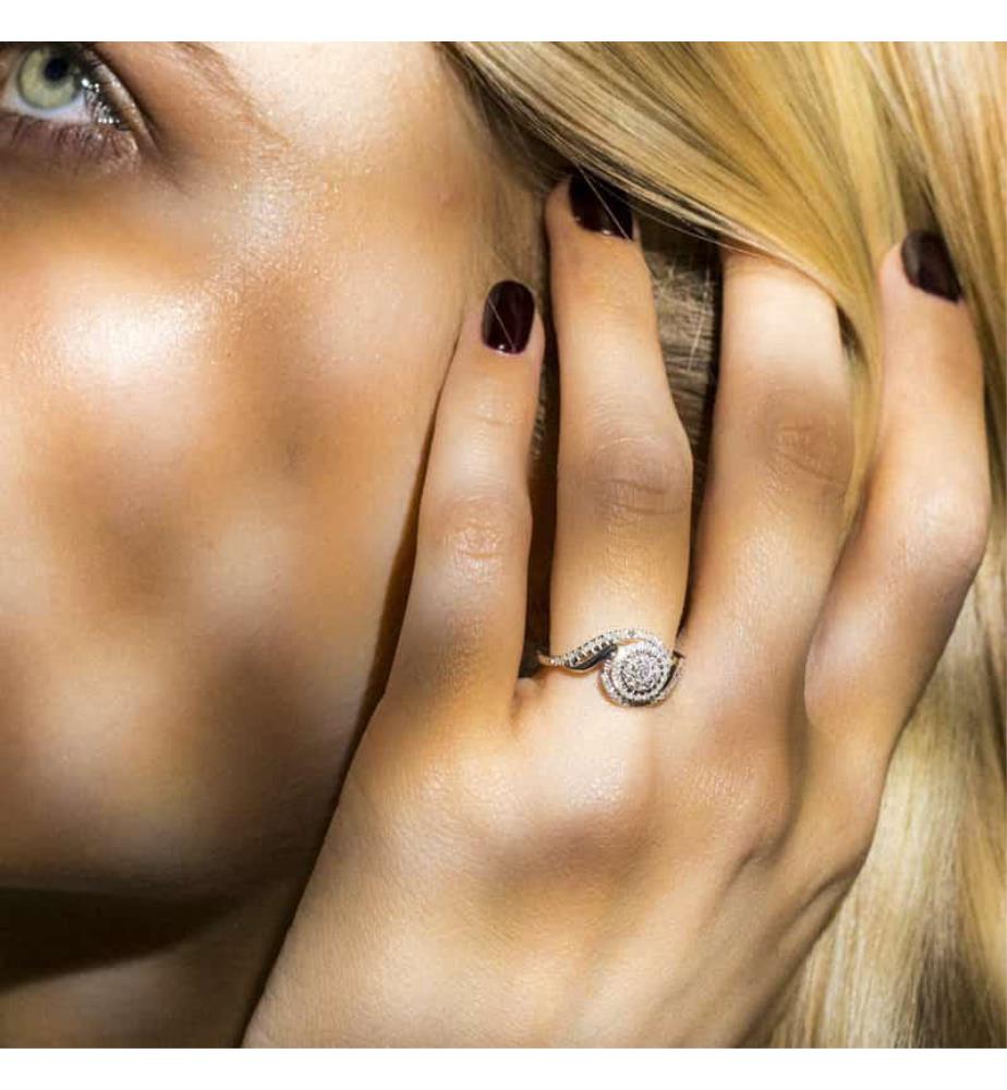 Bague Je dis Oui! - Or Blanc 375/1000