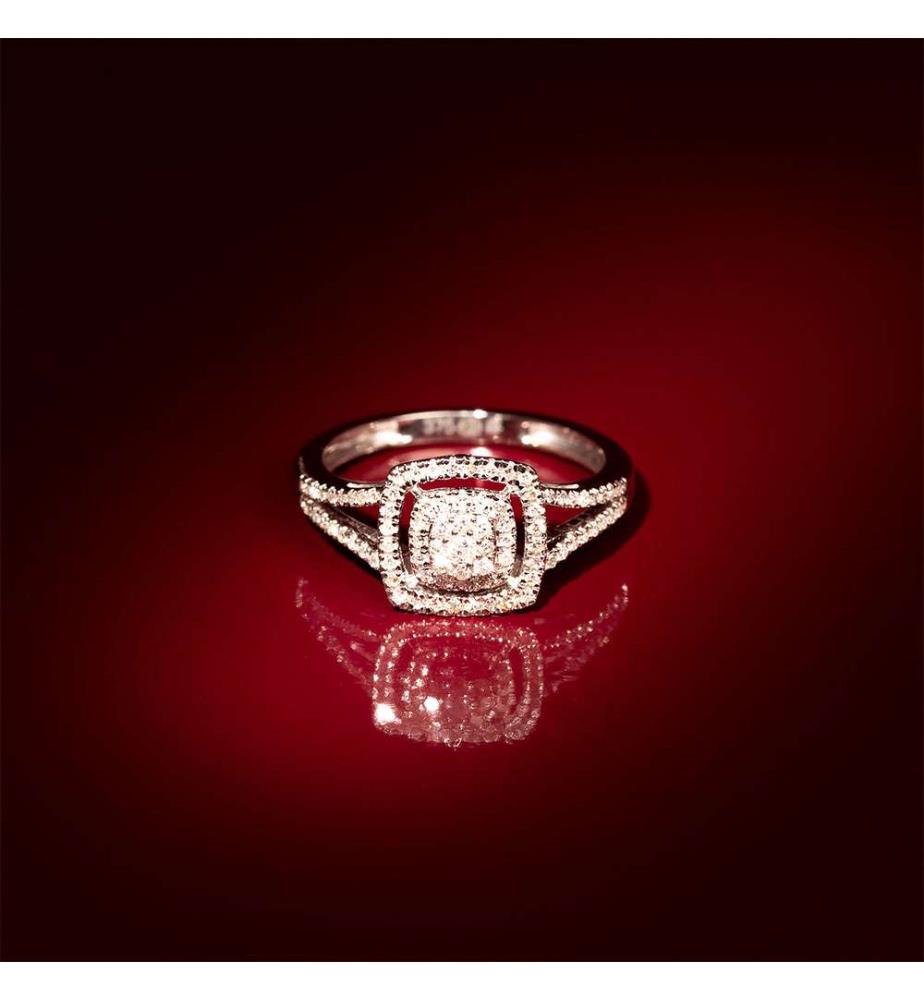 Bague Rosie - Or Blanc 375/1000